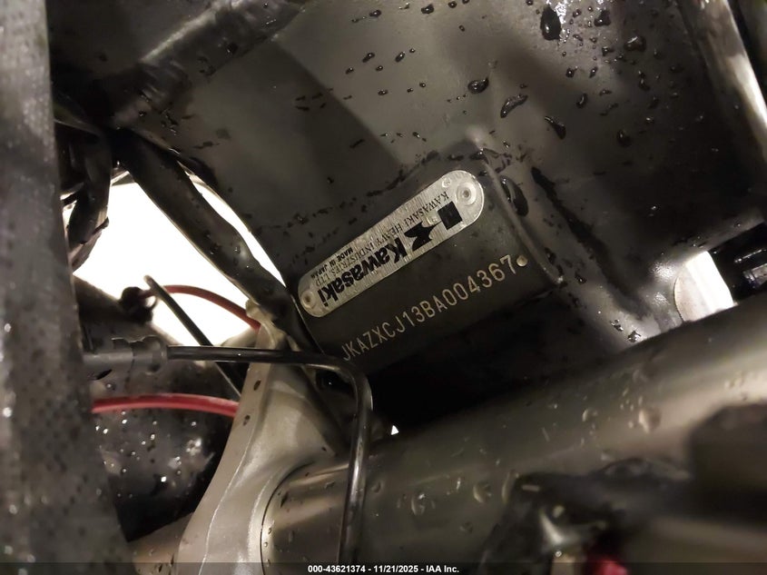 2011 Kawasaki Zx1000 J VIN: JKAZXCJ13BA004367 Lot: 43621374