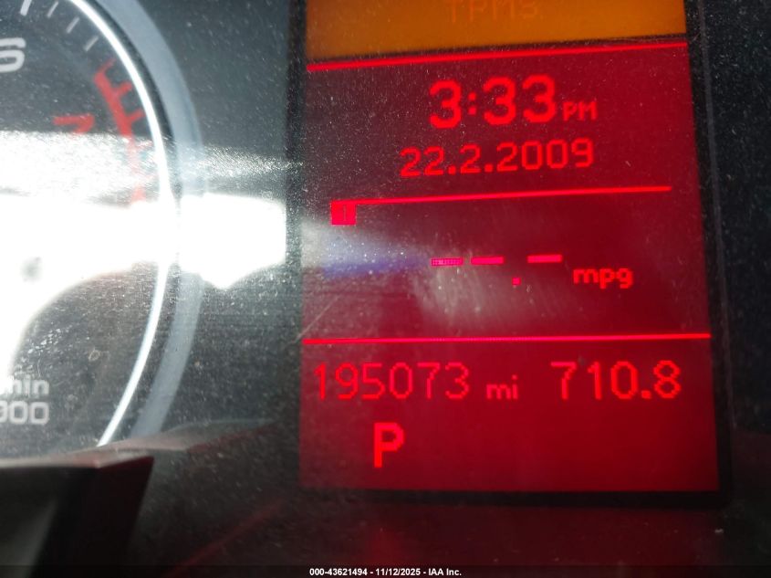 2009 Audi A4 2.0T Premium VIN: WAUSF78K69N021695 Lot: 43621494