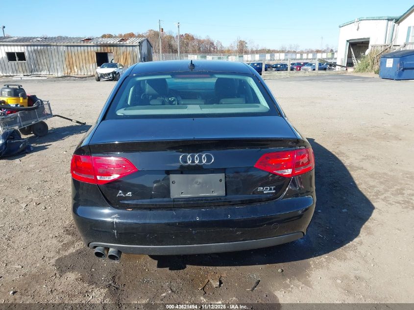 2009 Audi A4 2.0T Premium VIN: WAUSF78K69N021695 Lot: 43621494