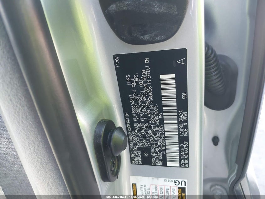 2008 Lexus Gx 470 VIN: JTJBT20X080156377 Lot: 43621631