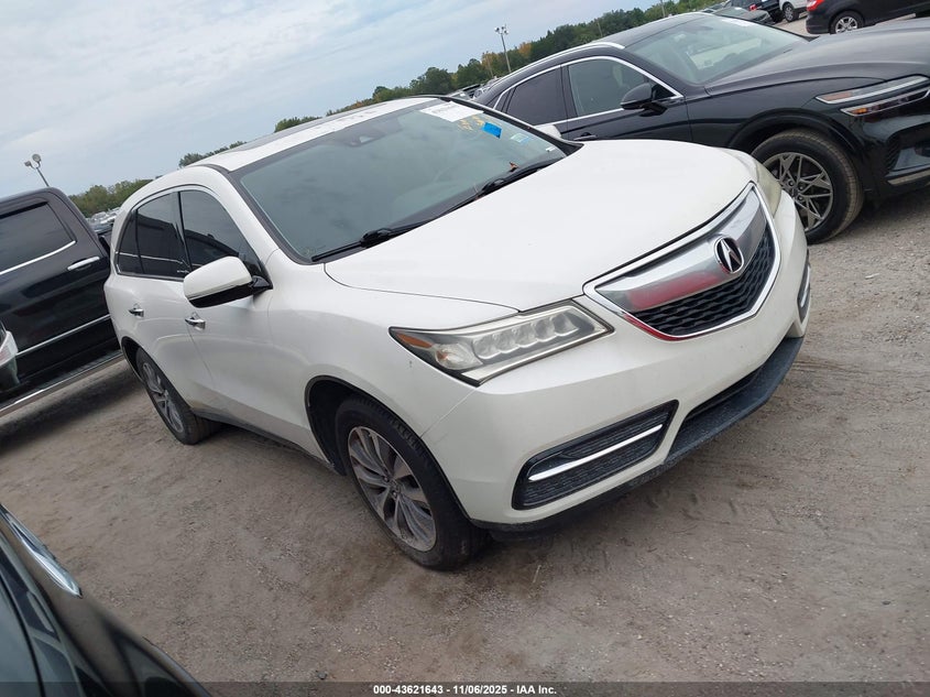 2016 ACURA MDX TECHNOLOGY   ACURAWATCH PLUS PACKAGES/TECHNOLOGY PACKAGE - 5FRYD3H4XGB021903