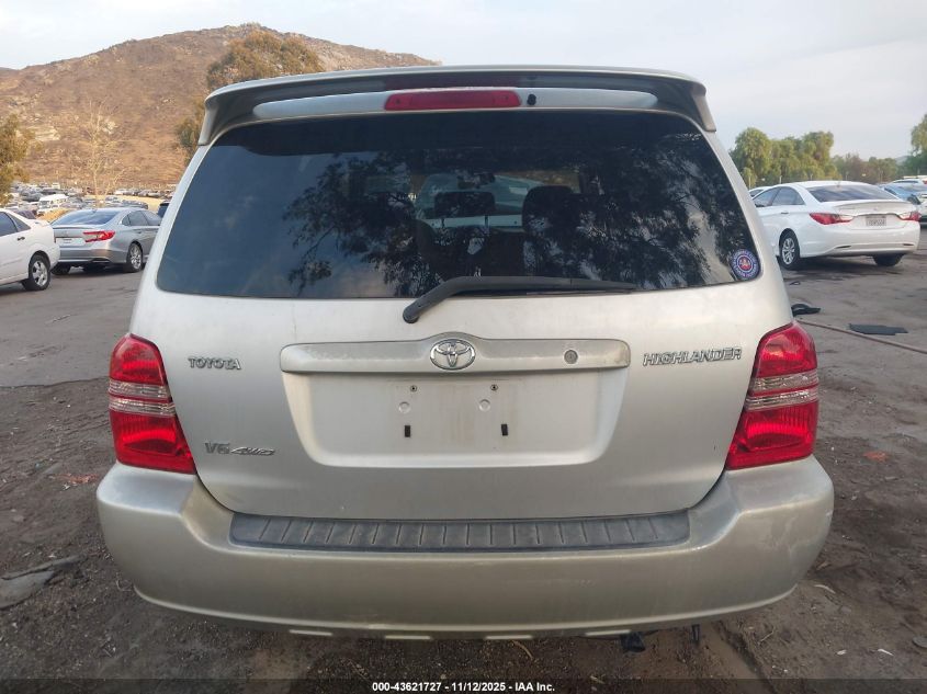 2003 Toyota Highlander V6 VIN: JTEHF21AX30098975 Lot: 43621727