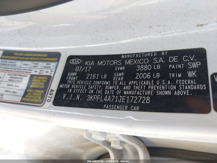 2018 KIA FORTE LX - 3KPFL4A71JE172728