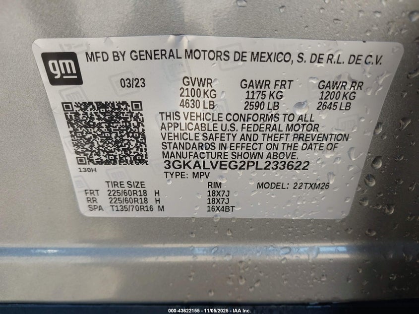 2023 GMC TERRAIN AWD SLT - 3GKALVEG2PL233622