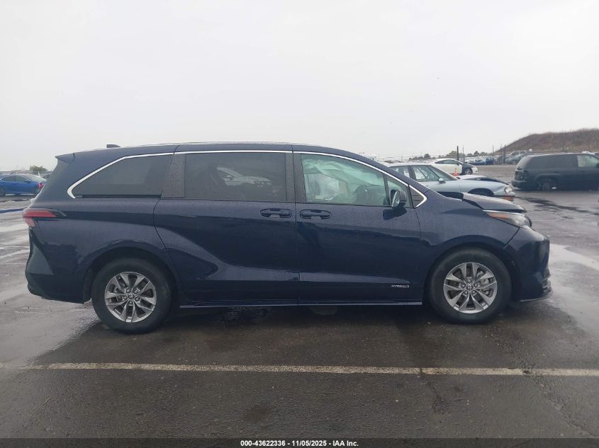 2021 Toyota Sienna Le VIN: 5TDKRKEC4MS032028 Lot: 43622336