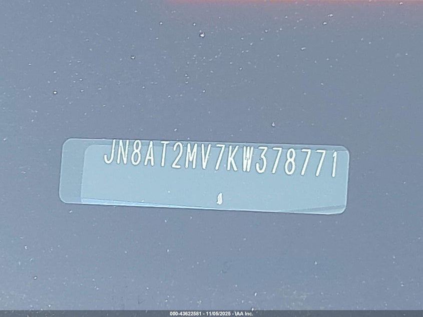 2019 NISSAN ROGUE SV - JN8AT2MV7KW378771