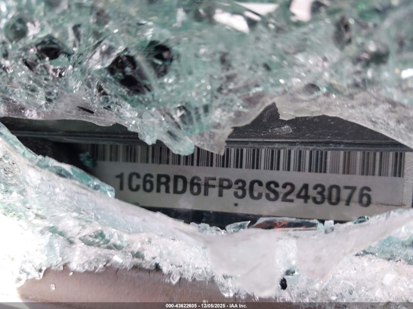 2012 Ram 1500 St VIN: 1C6RD6FP3CS243076 Lot: 43622605