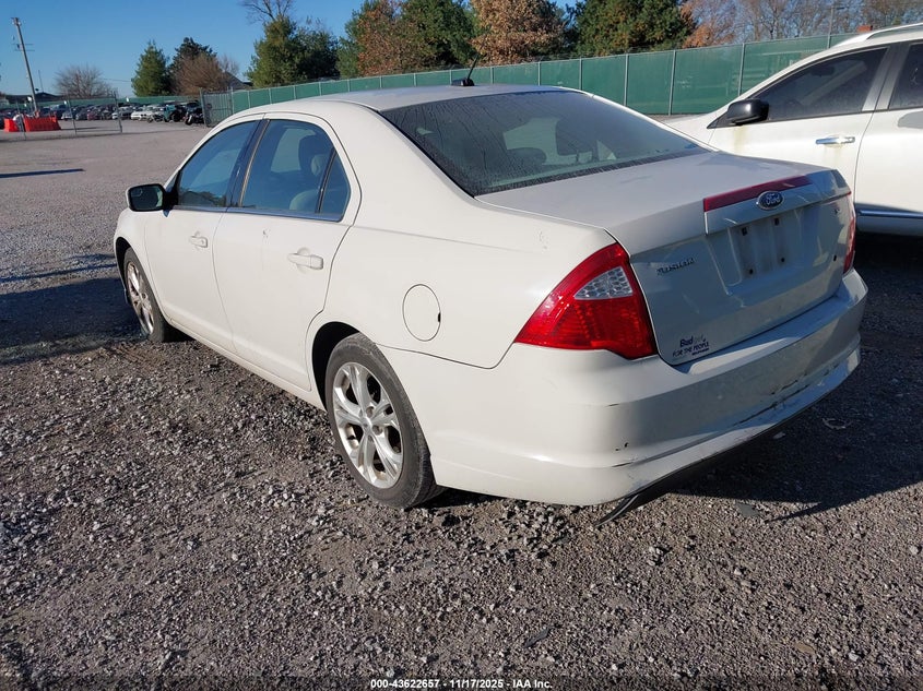 Vin: 3fahp0ha9cr340964, lot: 44117765, ford fusion se 20123