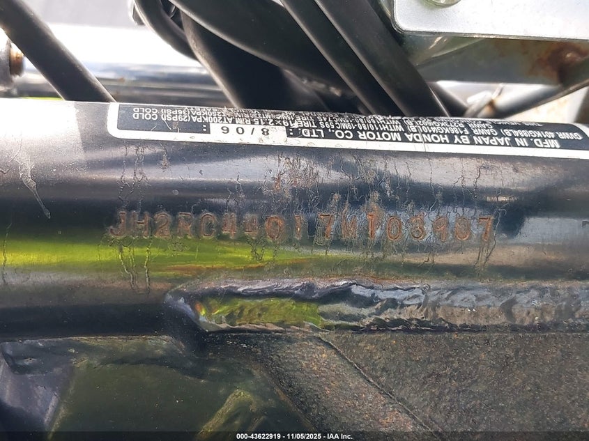 JH2RC44017M103907 2007 HONDA VT photo no. 10