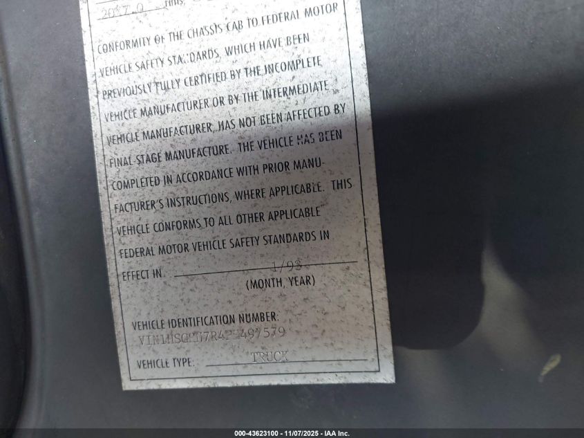 1993 International 2000 2654 VIN: 1HSGHN7R4PH497579 Lot: 43623100