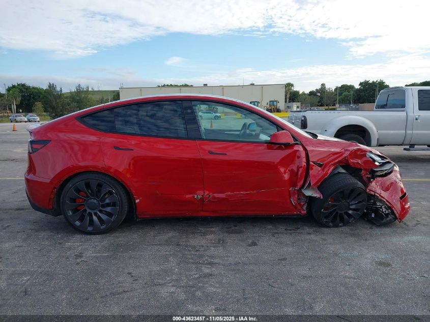 2023 Tesla Model Y Performance Dual Motor All-Wheel Drive VIN: 7SAYGDEF1PF924285 Lot: 43623457