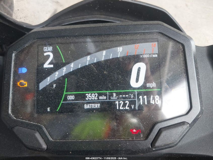 2025 Kawasaki Ex500 A/B VIN: ML5EXGJ14SDA52550 Lot: 43623774