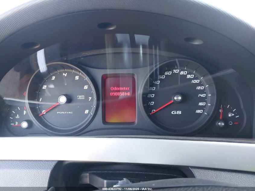 2008 Pontiac G8 Gt VIN: 6G2EC57Y78L139727 Lot: 43623792