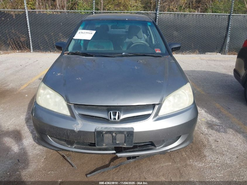 2004 Honda Civic Lx VIN: 2HGES16534H631997 Lot: 43623910