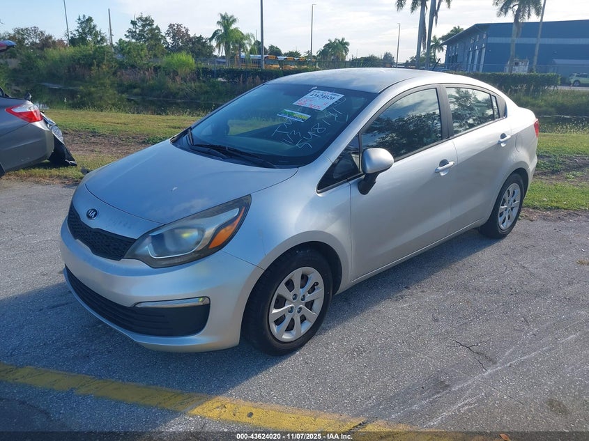 Vin: knadm4a36g6548191, lot: 44119128, kia rio lx 20162