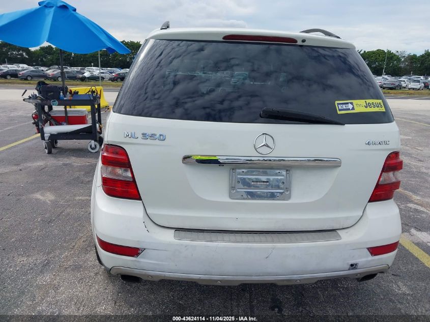 2009 Mercedes-Benz Ml 350 4Matic VIN: 4JGBB86E19A499429 Lot: 43624114