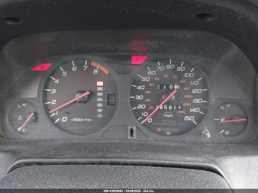 1998 Honda Prelude VIN: JHMBB6245WC003262 Lot: 43624343