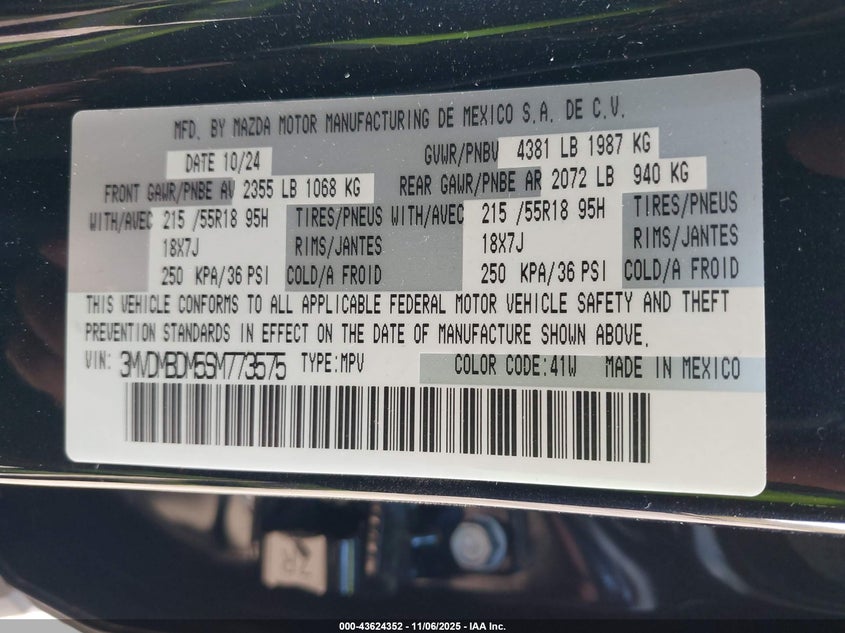 2025 Mazda Cx-30 2.5 S Premium Package VIN: 3MVDMBDM5SM773575 Lot: 43624352