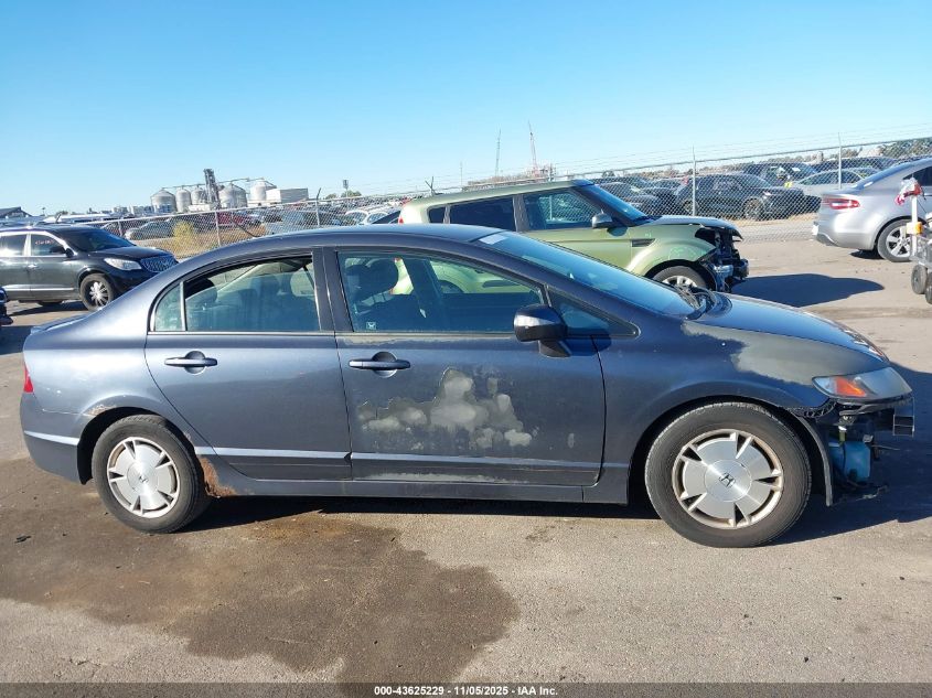 2009 Honda Civic Hybrid VIN: JHMFA36259S014588 Lot: 43625229