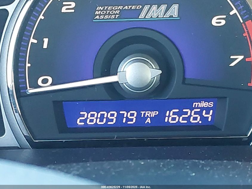 2009 Honda Civic Hybrid VIN: JHMFA36259S014588 Lot: 43625229