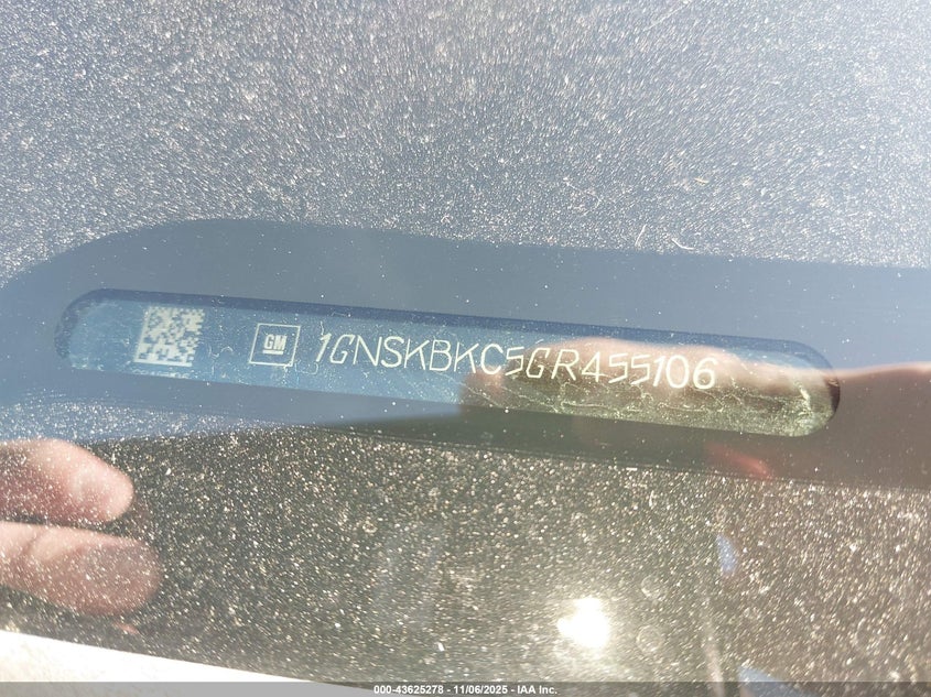 2016 CHEVROLET TAHOE LT 1GNSKBKC5GR455106