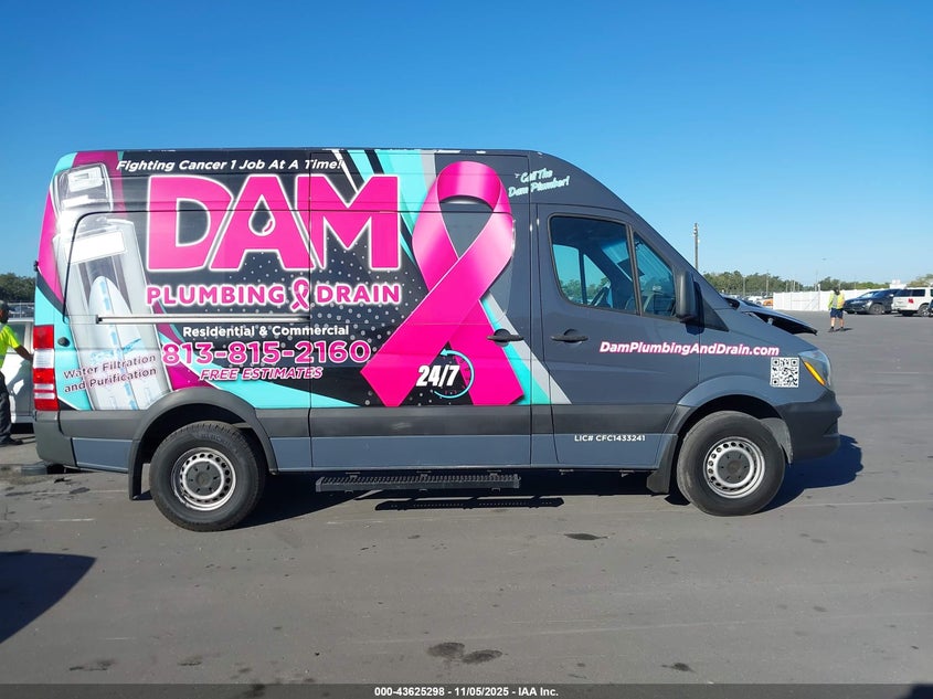 2018 Mercedes-Benz Sprinter 2500 Standard Roof V6 VIN: WD3PE7CD3JP648054 Lot: 43625298