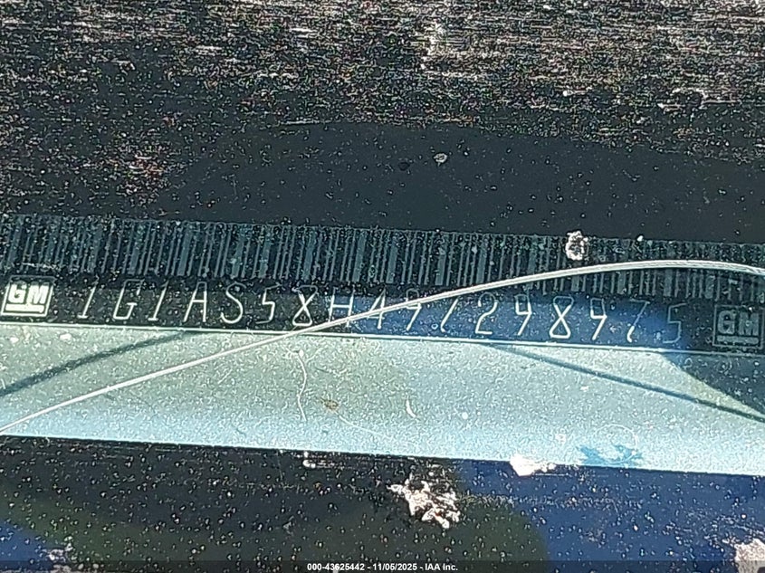 2009 Chevrolet Cobalt Ls VIN: 1G1AS58H497298975 Lot: 43625442