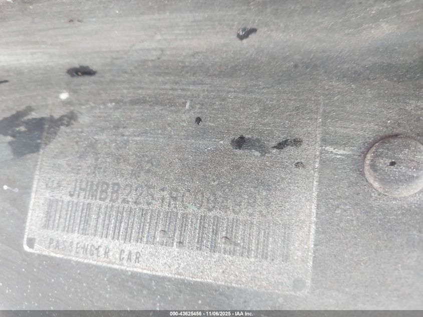 1996 Honda Prelude S VIN: JHMBA8247TC002205 Lot: 43625456