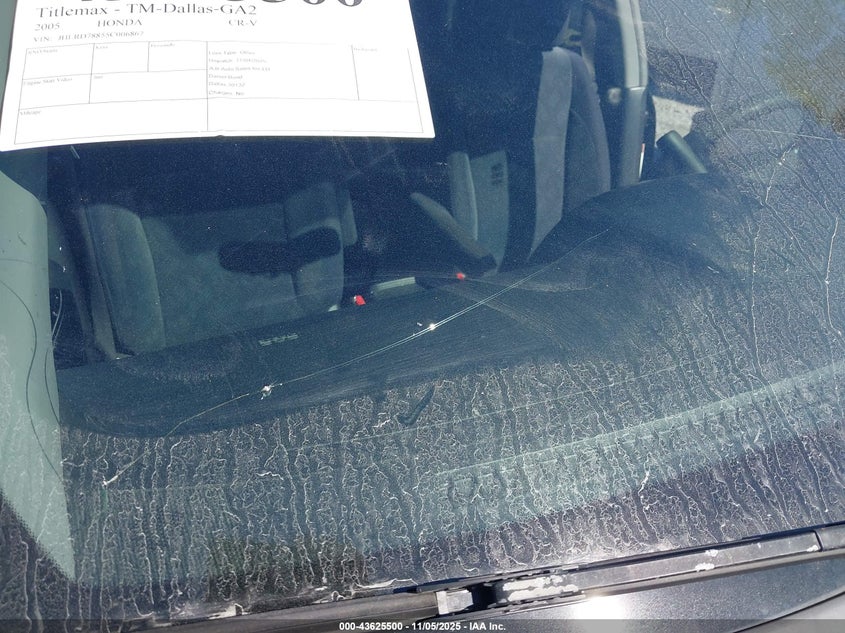 2005 Honda Cr-V Ex VIN: JHLRD78855C006867 Lot: 43625500