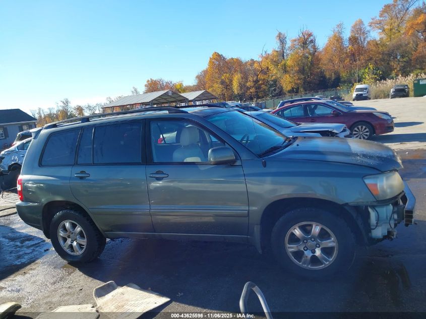 2007 Toyota Highlander V6 VIN: JTEEP21A270212666 Lot: 43625596