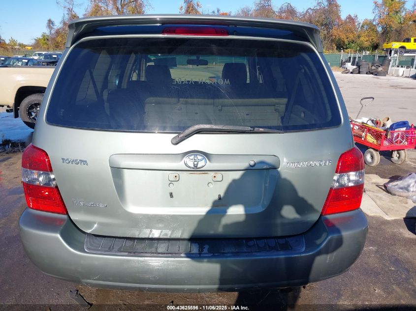 2007 Toyota Highlander V6 VIN: JTEEP21A270212666 Lot: 43625596