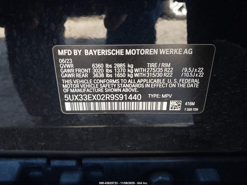 5UX33EX02R9S91440 | 2024 BMW X6 xDrive40I