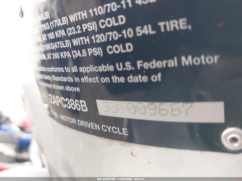 2009 VESPA LX 50 - ZAPC386B395009687