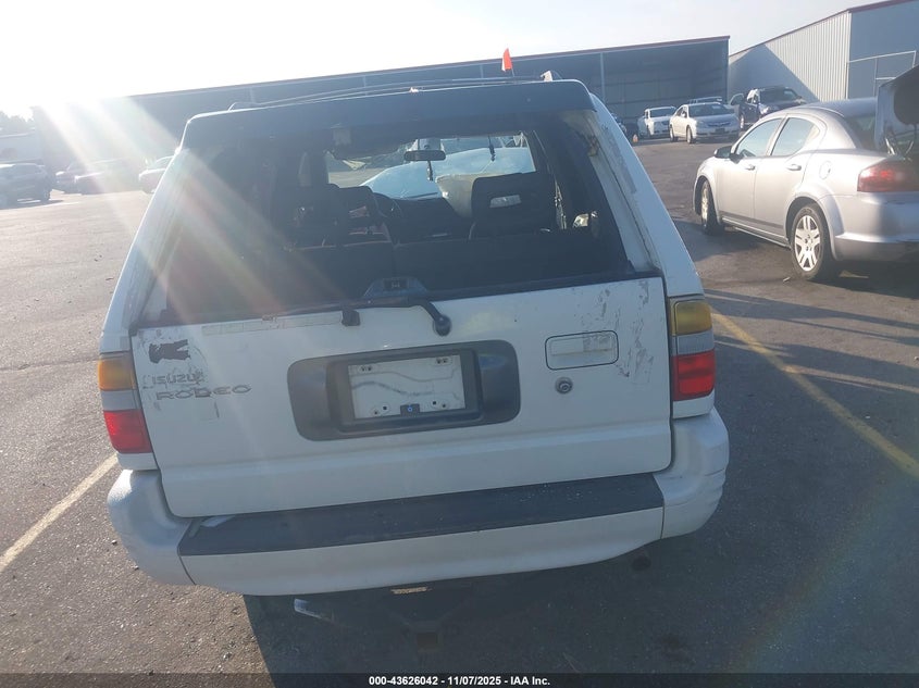 1999 Isuzu Rodeo Ls/Lse/S 3.2L VIN: 4S2CK58W9X4334273 Lot: 43626042