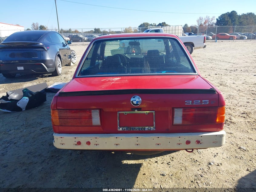 1985 BMW 325 E VIN: WBAAB5403F9509460 Lot: 43626061