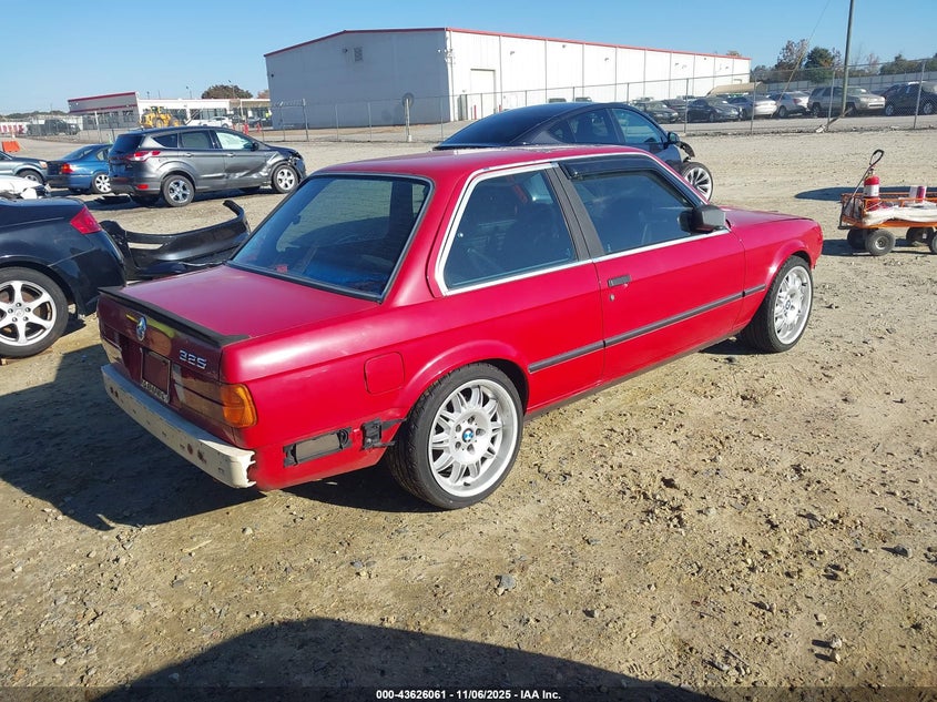 1985 BMW 325 E VIN: WBAAB5403F9509460 Lot: 43626061