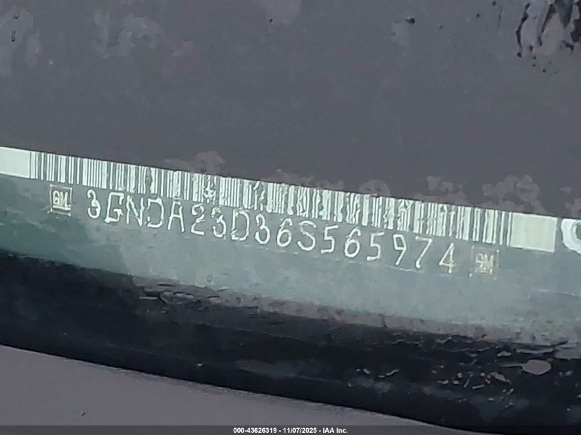 2006 Chevrolet Hhr Lt VIN: 3GNDA23D36S565974 Lot: 43626319