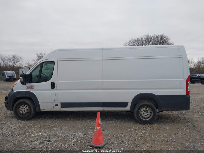 2017 Ram Promaster 3500 Cargo Van High Roof 159 Wb Ext VIN: 3C6URVJG3HE535642 Lot: 43626377