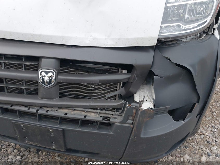 2017 Ram Promaster 3500 Cargo Van High Roof 159 Wb Ext VIN: 3C6URVJG3HE535642 Lot: 43626377