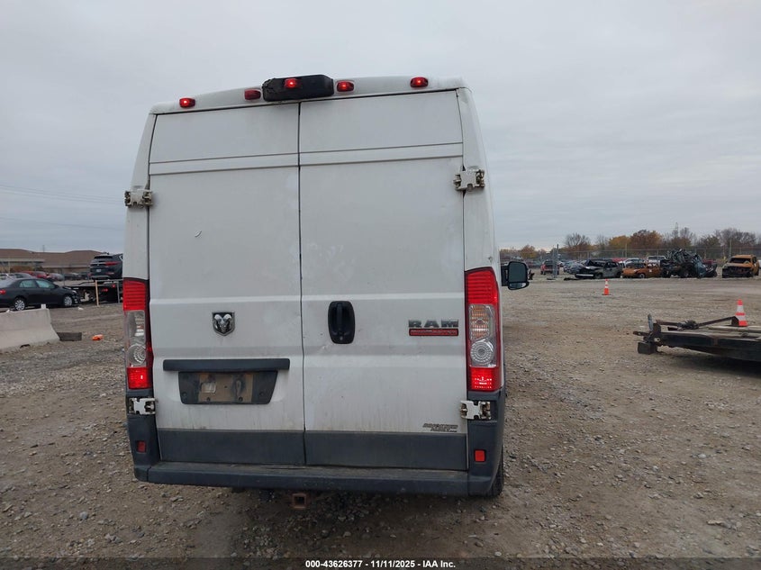 2017 Ram Promaster 3500 Cargo Van High Roof 159 Wb Ext VIN: 3C6URVJG3HE535642 Lot: 43626377