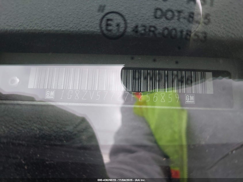 2007 Saturn Aura Xr VIN: 1G8ZV57727F256859 Lot: 43626519