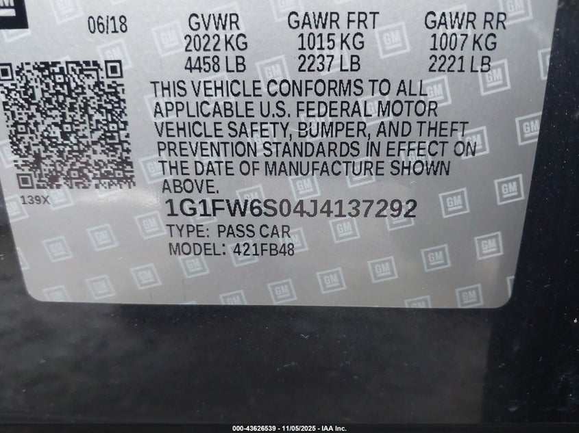 2018 CHEVROLET BOLT EV LT 1G1FW6S04J4137292