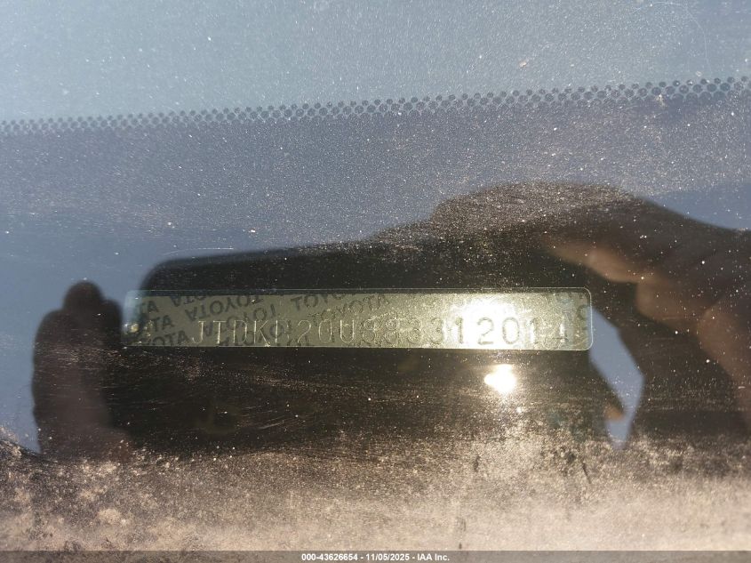 2008 Toyota Prius VIN: JTDKB20U883312014 Lot: 43626654