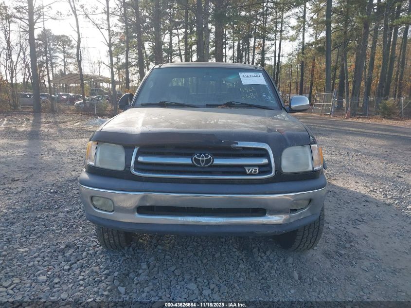 2000 Toyota Tundra Sr5 V8 VIN: 5TBBT4410YS061893 Lot: 43626684