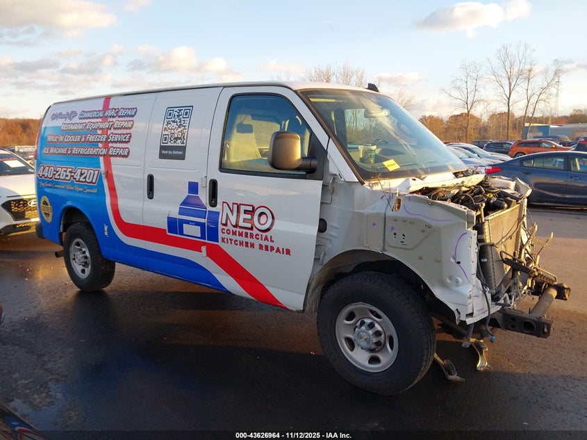 2020 Chevrolet Express Cargo Rwd 2500 Regular Wheelbase Wt VIN: 1GCWGAFG3L1175132 Lot: 43626964