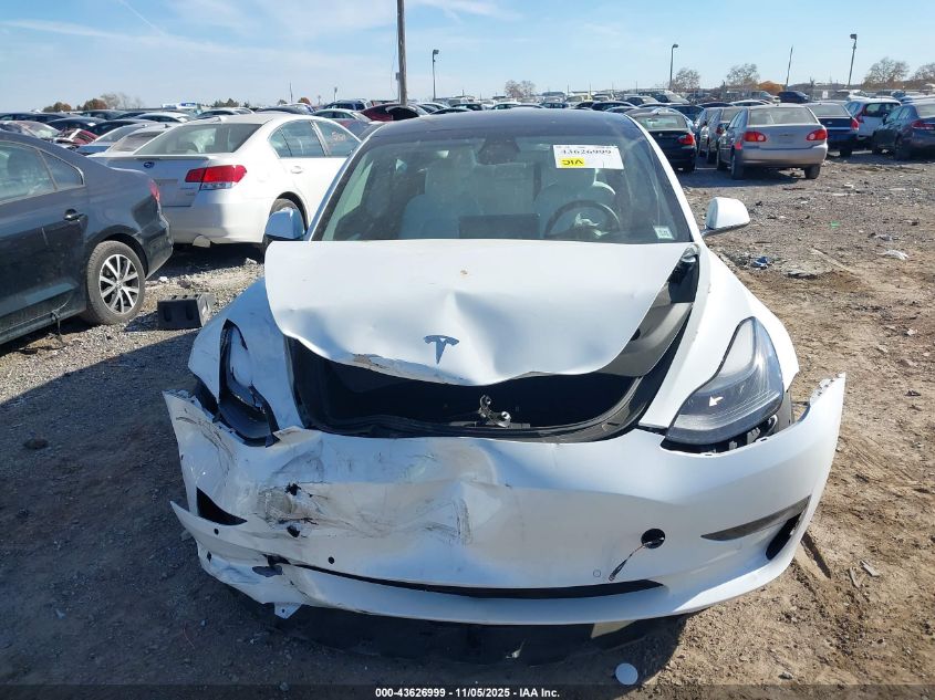 2022 Tesla Model 3 Rear-Wheel Drive VIN: 5YJ3E1EA9NF319749 Lot: 43626999