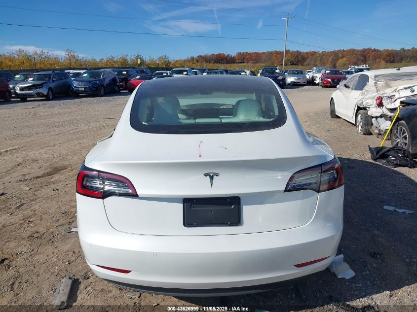2022 Tesla Model 3 Rear-Wheel Drive VIN: 5YJ3E1EA9NF319749 Lot: 43626999