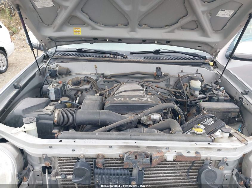 2002 Toyota Tundra Sr5 V8 VIN: 5TBBT44162S281613 Lot: 43627004