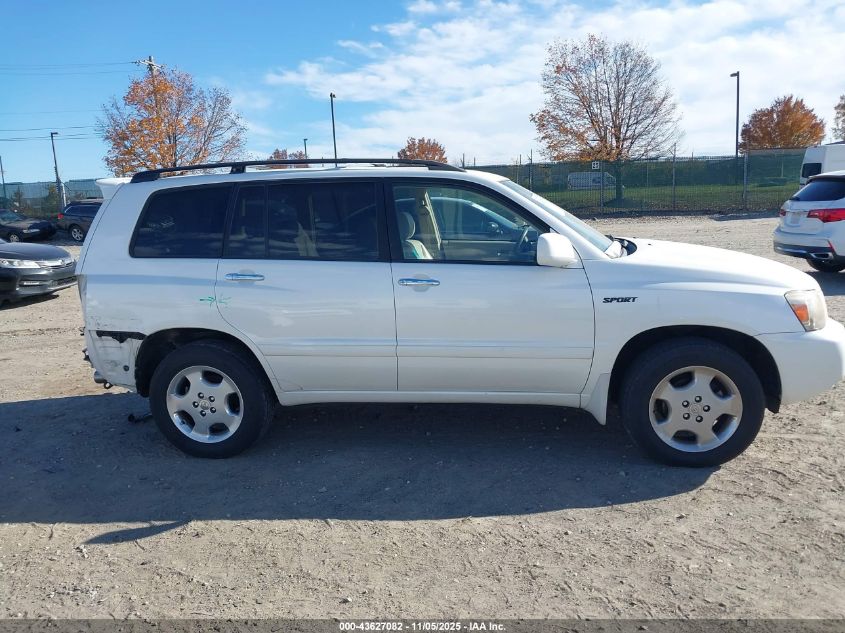 2006 Toyota Highlander Sport V6 VIN: JTEEP21A060174952 Lot: 43627082