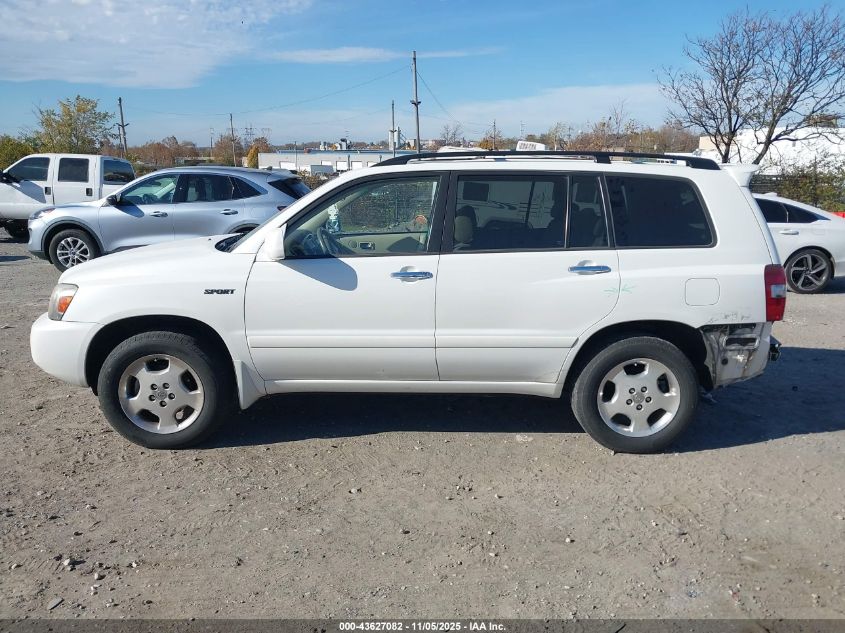 2006 Toyota Highlander Sport V6 VIN: JTEEP21A060174952 Lot: 43627082